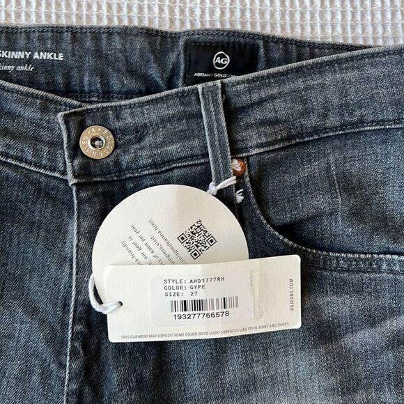 NWT AG Adriano Goldschmied Women’s Farrah Skinny Ankle Gray High Rise Jeans 27R - Picture 10 of 14